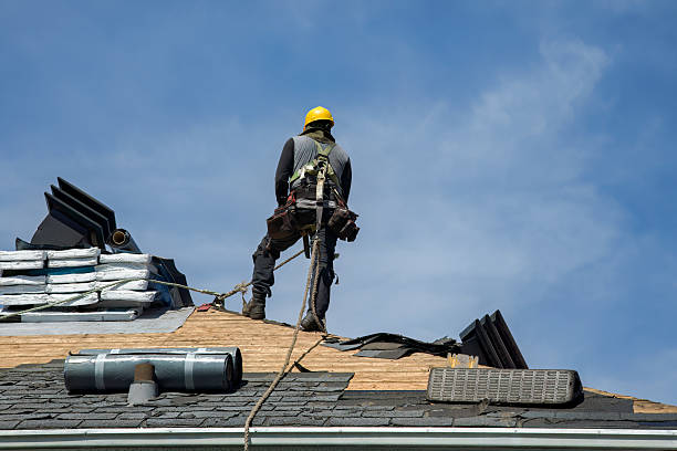 Professional Gutter Installation technician working in Pocono Summit, PA